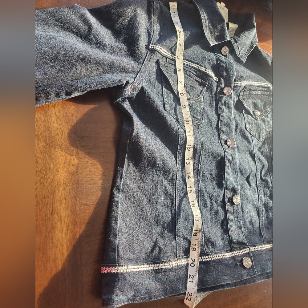 Dg2 Rhinestone Jean Jacket Size Small - Picture 10 of 10